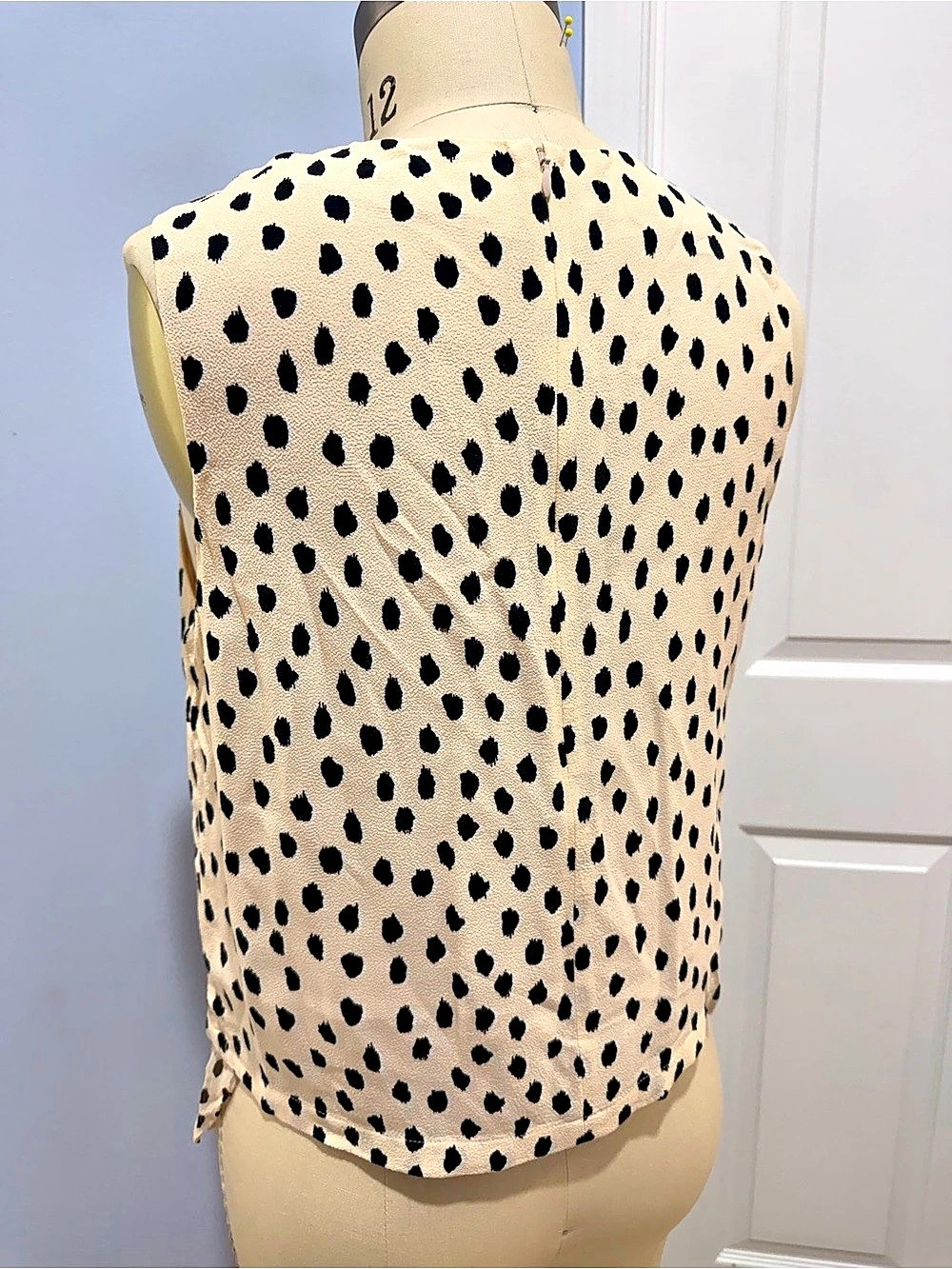 kate spade new york Animal Print Blouse in Pink & Black Size Large Like New - Picture 3 of 4